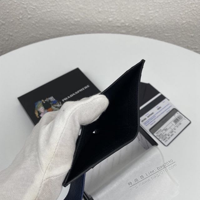 prada卡包 普拉達專櫃最新爆款 Saffiano皮革卡片夾 2MC063 prada爆款男士卡包  pyd2147